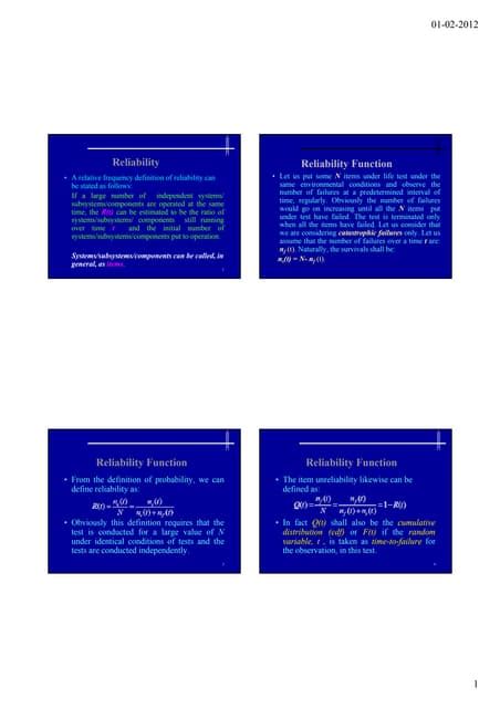 Reliability Function 的图像结果