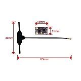 ExpressLRS 2.4GHz Namimno N24R-ND Dual T Antenna Nano Reciever Module