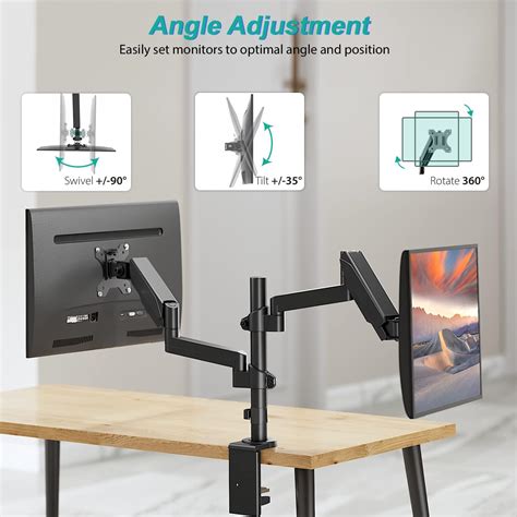 Buy WALI Bundle – 2 Items: Dual Monitor Desk Mount Gas Spring Arm and ...