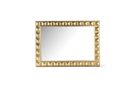 Trenz Rectangular Mirror – Gold Aluminum Decorative Wall Mirror