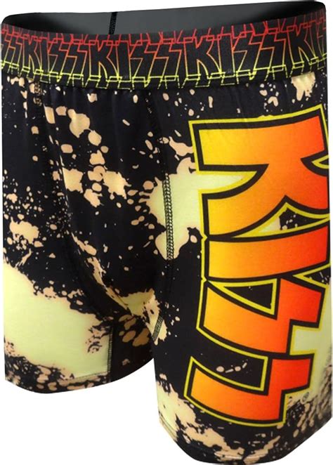 Buy Mad Engine Men's Kiss Rock Band Splatter Performance Boxer Briefs ...
