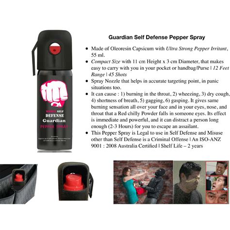 Buy GUARDIAN SELF DEFENSE PEPPER SPRAY FOR WOMEN SAFETY/PROTECTION ...