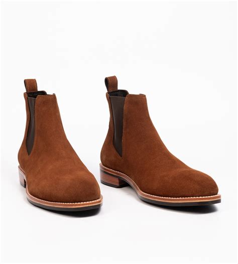 Goodyear Welted Caramel Suede Wholecut Chelsea Boot – Kozasko