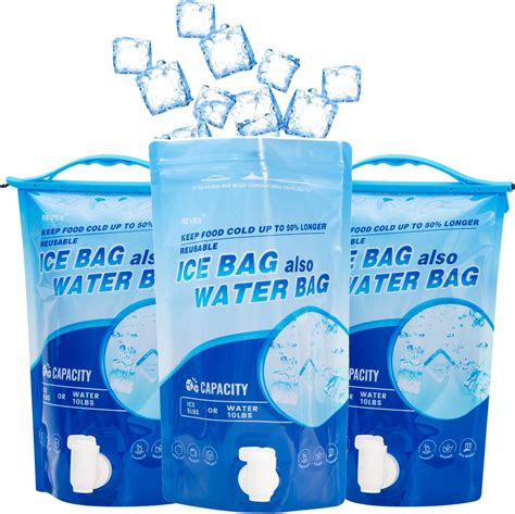 Amazon.com: REVEX Reusable Ice Bags 5lb, 17x10 Inches Large Leakproof ...