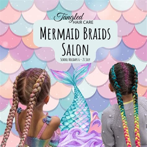 Princesses weaving Mermaid Braids at the Tangled Hair Salon - Myer ...