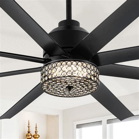 Amazon.com: 72 Inch Industrial Ceiling Fan - Black Large Crystal ...