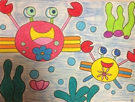 幼儿美术作品：螃蟹 - 绘画作品