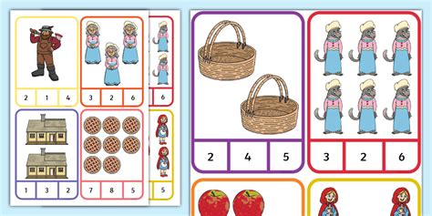 Little Red Riding Hood Peg Counting Activity