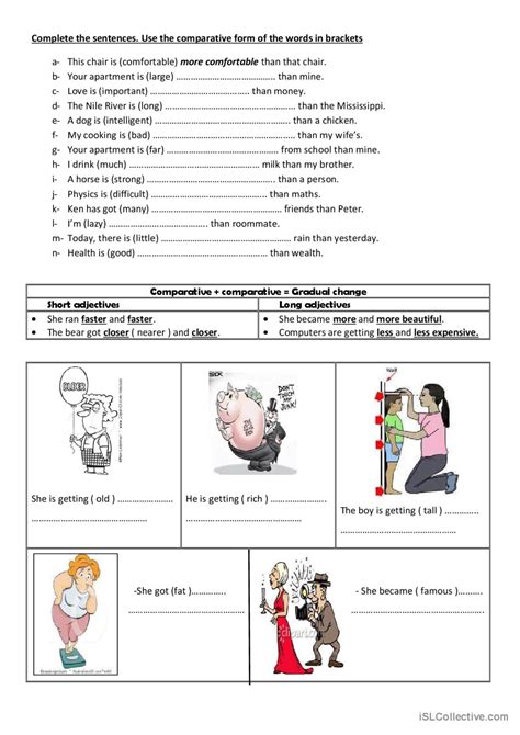 Compraretive Worksheet 的图像结果