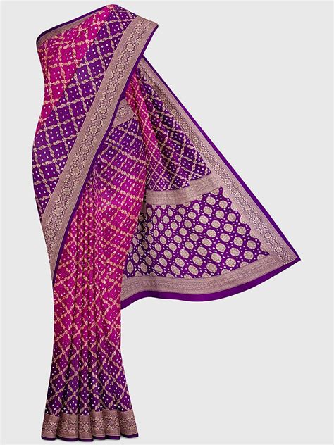 Bandhani Saree | Bandhej / Chunri / Gaji Silk Bandhani Sarees Online ...
