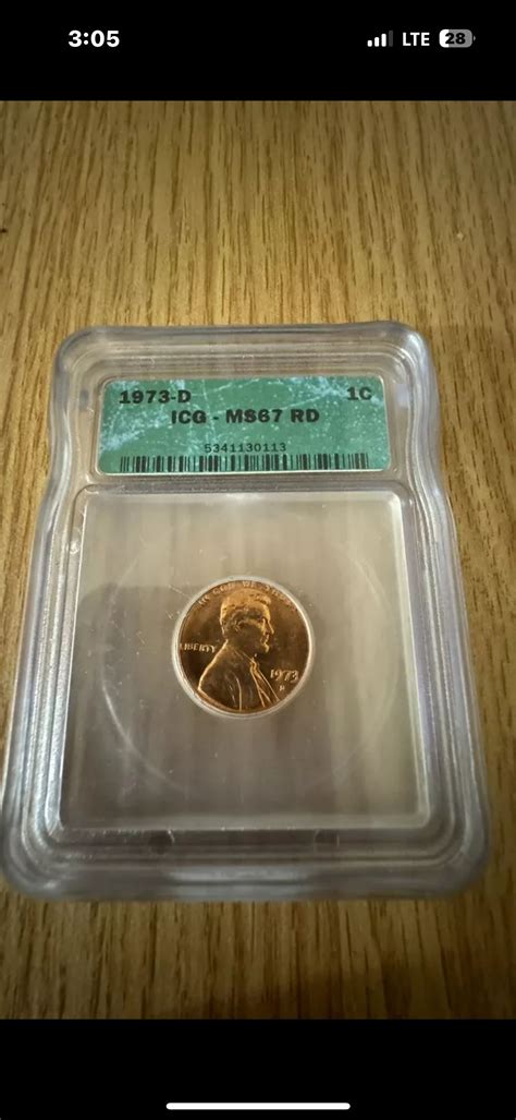 1973-D 1C LINCOLN MEMORIAL PENNY CENT ICG MS67 RD - For Sale, Buy Now ...