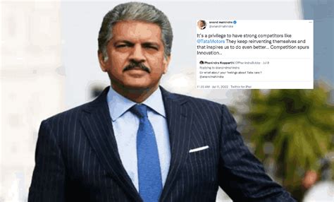 Anand Mahindra’s Wholesome Tweet On Competitor Tata Motors Wins The ...