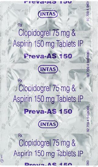 PREVA AS 150MG TABLET 15'S - Uses, Composition & Generic Alternatives ...