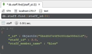MongoDB Query Document 的图像结果