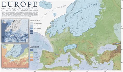 A Map of Europe 20000 Years Agao Last Glacial Maximum - Etsy