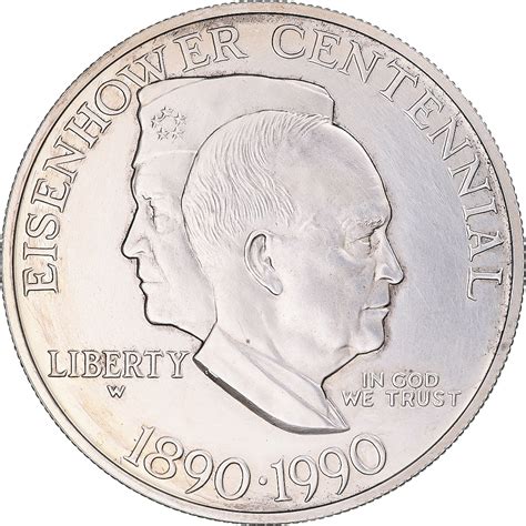 Coin, United States, Eisenhower centennial, Dollar, 1990, U.S. Mint ...