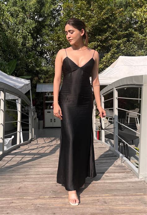 Satin Slip Dress - Black – That Gal