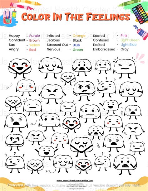Emotions Coloring Sheets