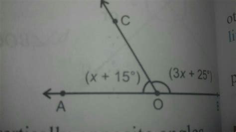 in the adjacent figure AOB is a straight line find angle AOC and ...