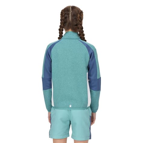 Childrens/Kids Oberon VII Marl Full Zip Fleece Jacket (Bristol Blue ...