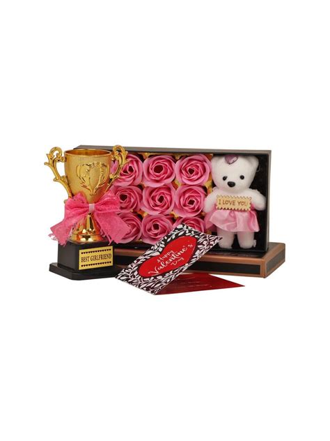 Buy | Artificial Scented Flowers with Teddy | Tied Ribbons