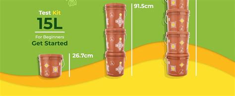 Daily Dump Gobble Junior Aerobic Compost Kit (10 litres x 3) I Easy ...