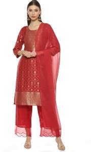BIBA Woven Kurta, Palazzo & Dupatta Set - Buy BIBA Woven Kurta, Palazzo ...
