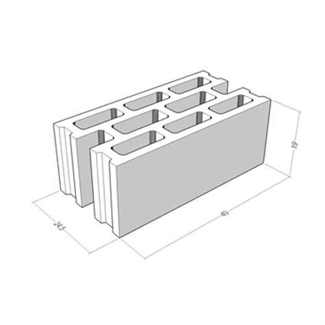 BIM objects - Free download! BK 25P - concrete blocks - rough finish ...
