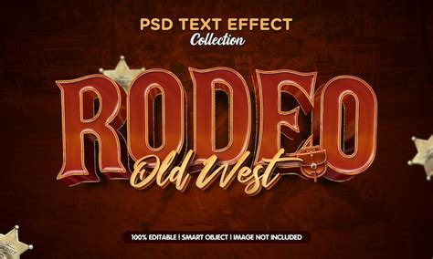 Rodeo old west psd text effect | Premium PSD