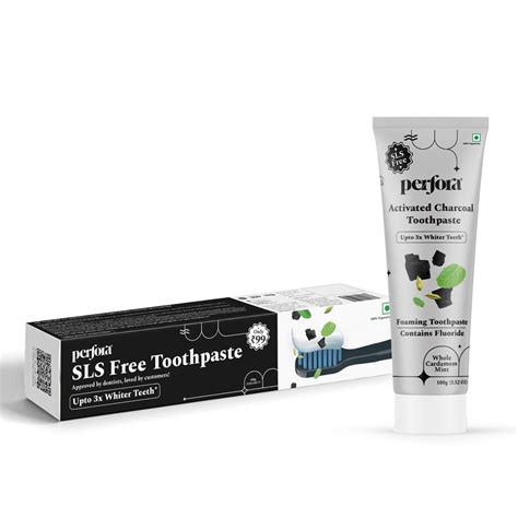 Buy Perfora Activated Charcoal Toothpaste - 100g | SLS & Titanium ...