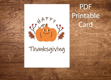 Printable Thanksgiving Card - Printable Free Templates