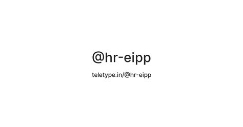 @hr-eipp — Teletype