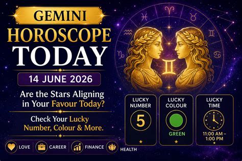 Gemini Horoscope Today, 14 June 2026: Are the Stars Aligning In Your ...