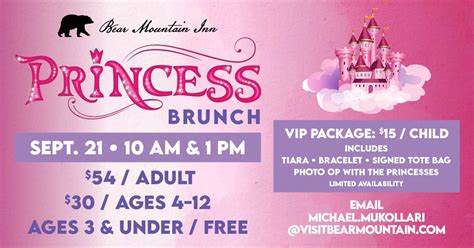 Princess Brunch at Bear Mountain Inn , 3020 Seven Lakes Dr, Bear ...