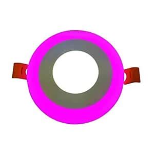 Buy CITRA 6W LED Round Pink Colour Panel Light Ceiling POP Down Indoor ...