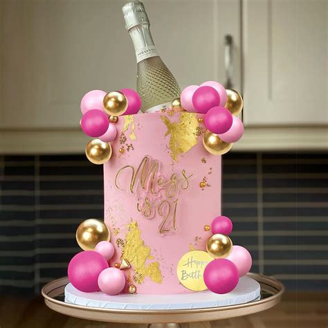 25 PCS Balls Cake Topper Mini Balloons Cupcake Topper Colorful Pearl ...