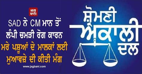 SAD ਨੇ CM ਮਾਨ ਤੋਂ ਲੰਪੀ ਚਮੜੀ ਰੋਗ ਕਾਰਨ ਮਰੇ ਪਸ਼ੂਆਂ ਦੇ ਮਾਲਕਾਂ ਲਈ ਮੁਆਵਜ਼ੇ ਦੀ ...