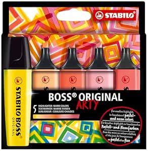 STABILO Boss Original Highlighter Set of 5 5 Warm Colors : Amazon.in ...