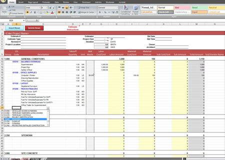 Learn how to use MS Excel for a Complete Construction Cost Estimating