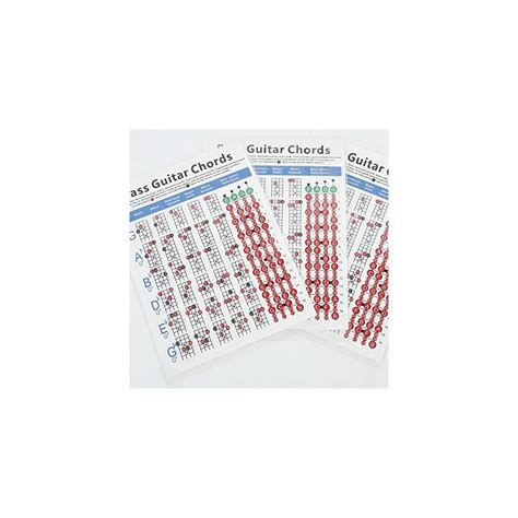 Buy Bass Guitar Chords Chart 4-String Guitar Chord Poster Bass Trainer ...