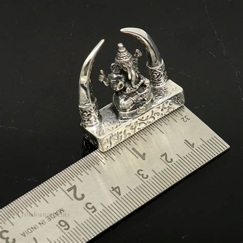 925 Sterling silver Idol lord Ganesha, Pooja Articles, Indian Silver ...