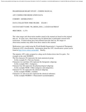 Fillable Online biolincc nhlbi nih FRAMINGHAM HEART STUDY CODING MANUAL ...