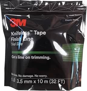 3M Finish Line Knifeless Tape KTS-FL2, Trial Size, Green, 3.5 mm x 10 m ...