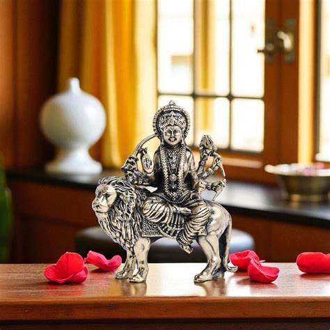 Pure Brass Maa Durga Statue – Spiritual Home Décor (2.75 inch) – Natriel