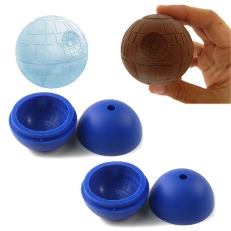 Buy Death Star Ice Cube Mold Tray Silicone Wars Desert Round 3D Sphere ...