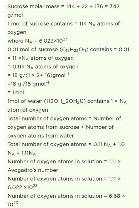 42 g of sucrose are dissolved in 18 g of water in a beaker. The numbers ...