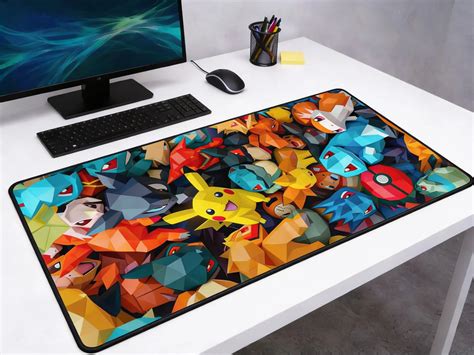 Pokémon Low Poly 3D XXL Mousepad | Anime Desk Mat 24x12 - Poketcg.in ...
