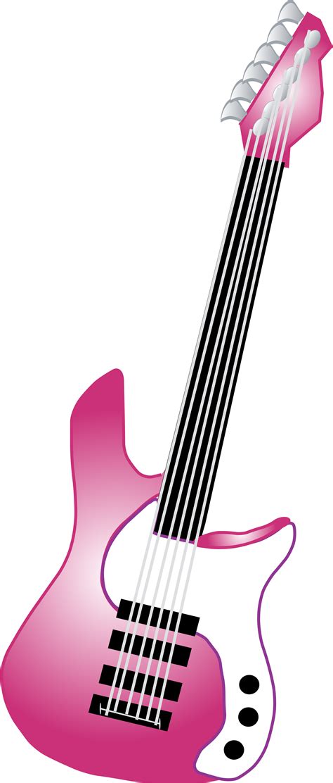 Pink Electric Guitar Clip Art Pink Guitar Clipart Etsy