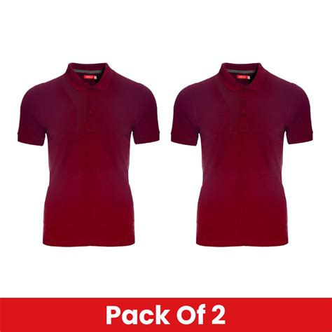 Mens Polo Shirts Pack of 2 Pure Cotton Short Sleeve Twin Pack Polo ...