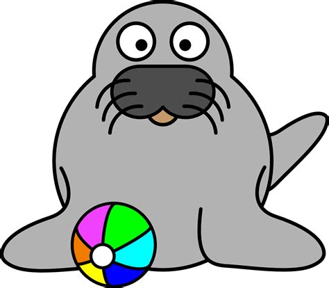Seal Clip Art - Cartoon Clipart Seal - Png Download - Full Size Clipart ...